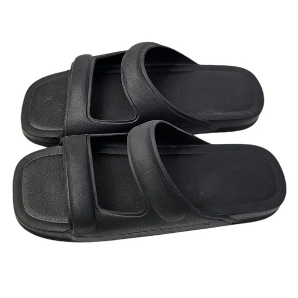 Melissa Womens Square Slides Size 10 Black Slip On Pool Summer Travel - Picture 4 of 6
